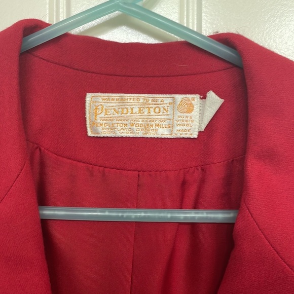 Vintage Pendleton blazer size 6 red - Picture 3 of 6